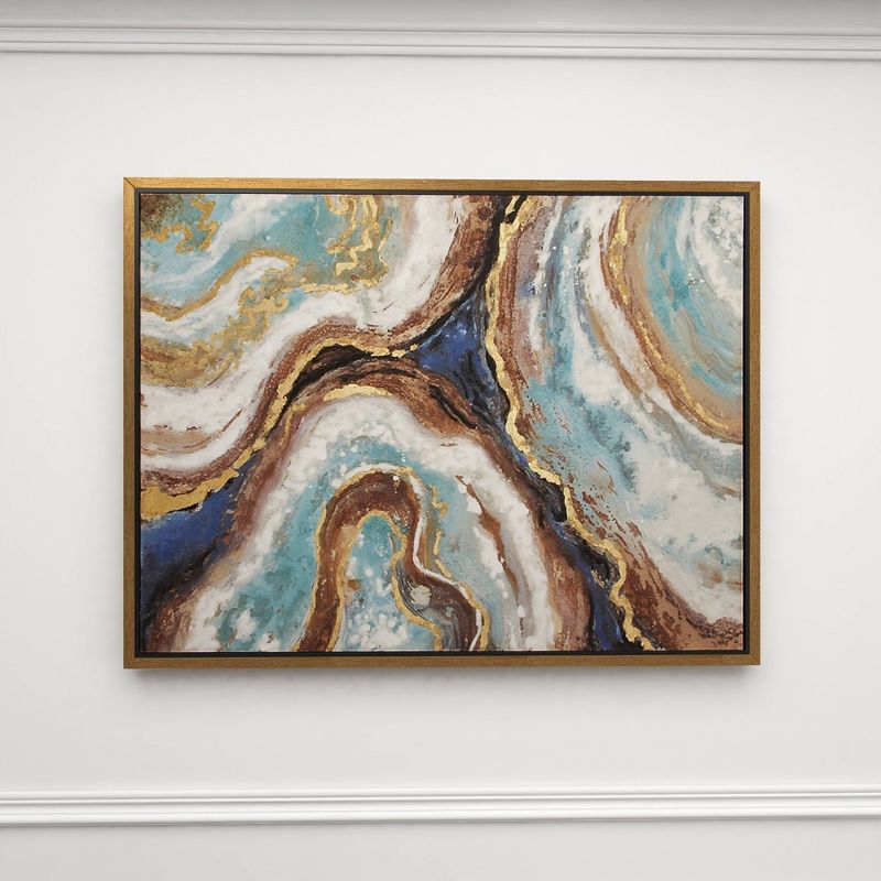 Canvas Geode Enlarge Slice Framed Wall Art Gold - Olivia &#38; May, 6 of 12