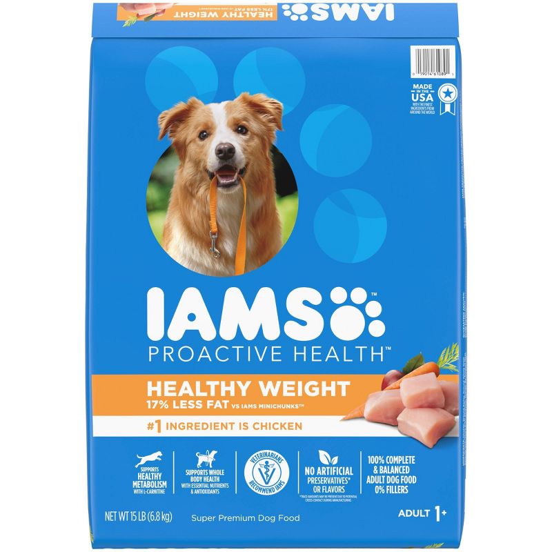 IAMS Healthy Weight with Real Chicken Adult Premium Dry Dog Food, 1 of 14