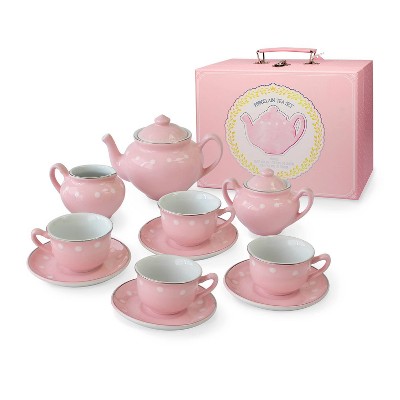 Bright Stripes Porcelain Tea Set - Pink