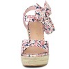 Allegra K Women's Floral Printed Slingback Wedge Sandals - 2 of 4