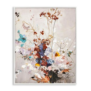 Stupell Industries Earth Tones Floral Abstraction Framed Giclee Art - 1 of 4