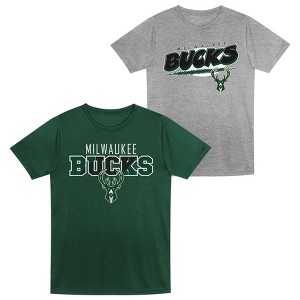 NBA Milwaukee Bucks Toddler Boys' 2pk T-Shirt - 1 of 3