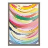 18" x 24" Blake Brushstroke 117 by Jessi Raulet of Ettavee Framed Printed Glass Gray - Kate & Laurel All Things Decor - 2 of 4