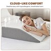 ChicFurnit Bed Pillows Wedge Pillow for Sleep Apnea and Back Pain Relief Memory Foam Pillow for Bedroom Use, White, 7.09"*7.09"*15.75" - 2 of 4