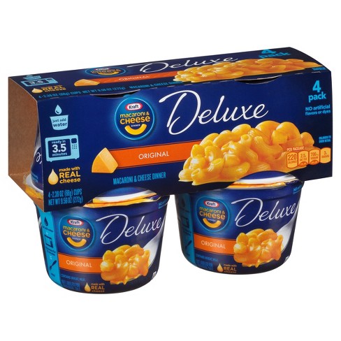 Kraft Deluxe Original Cheddar Cups - 4pk : Target