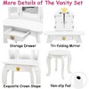Whizmax 2-in-1 Kids Vanity, Wooden Princess Makeup Desk Dressing Table, Pretend Play Vanity Set for Kids - 3 of 4