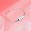 Girl's Bezel CZ Tag ID Bracelet Sterling Silver - In Season Jewelry - 4 of 4