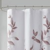 SEVOBAL Shower Curtain Burnout Botanical Floral Sheer Fabric Quick Dry Modern Bathroom Decor Easy Care, Multicolor, 72"*72"*0.13" - 3 of 4