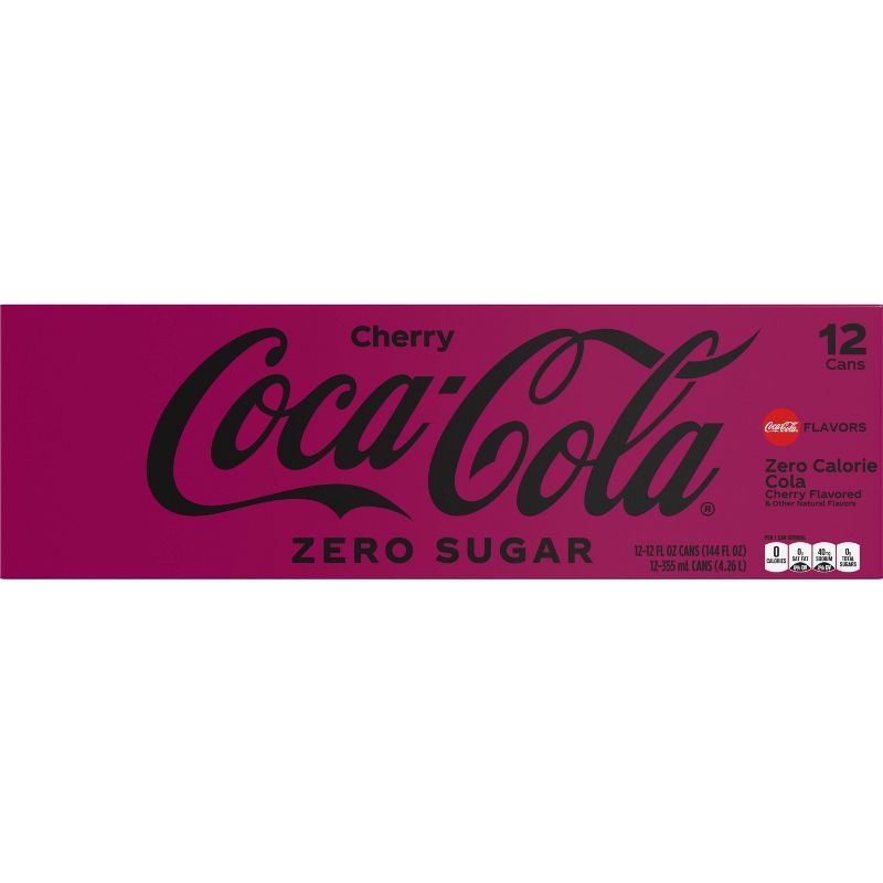 Coca-Cola Cherry Zero - 12pk/12 fl oz Cans, 3 of 17