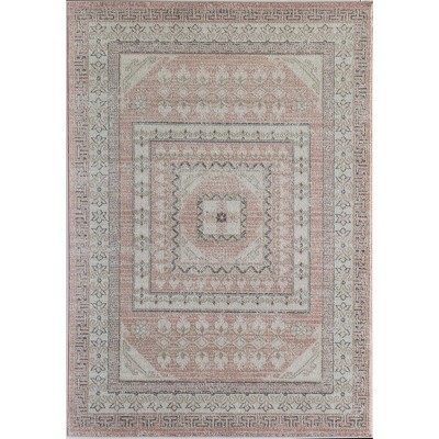 Harper Blue Geometric 24"x4" Easy-Care Synthetic Area Rug