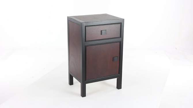Contemporary Small Wood Cabinet Dark Brown - Olivia &#38; May, 2 of 18, play video