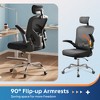 GALAXHERO High Back Mesh Office Chair, Ergonomic Desk Chair with Flip-up Armrests, Adjustable Headrest & Lumbar Support - 3 of 4