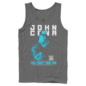 Mens WWE John Cena You Can't See Me Blue Tank Top - 1 of 4