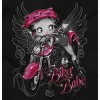 Women's Vintage Betty Boop Cartoon Biker Babe Graphic T Shirt Tees Brisco Brands - 2 of 4