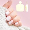 Unique Bargains Women's Full Coverage Square Fake Nails Beige 1 Set - 4 of 4