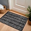 World Rug Gallery Bohemian Stripe Lines Shag Rug – White – Easy to Clean, Medium Pile – Perfect for Living Room, Bedroom, or Entryway - 2 of 4