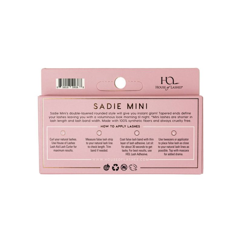 House of Lashes Sadie Mini Soft Volume 100% Cruelty-Free Faux Mink Fibers False Eyelashes - 1pr, 4 of 14