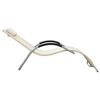 vidaXL Sun Lounger Cream and Gray Textilene, Aluminum, Powder-Coated Steel - Cream and Gray - 3 of 4