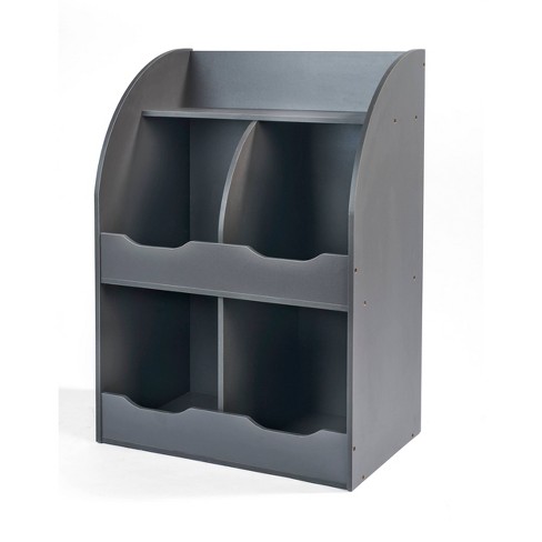Badger Basket Two Bin Stackable Storage Cubby, Gray