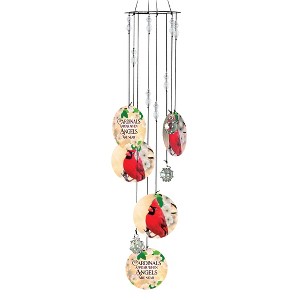 Collections Etc Cardinals Appear When Angels Are Near Glass Bead Wind Chime - 1 of 2