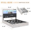 AMERLIFE LED Bed with 4 Storage Drawers, Bookcase Headboard and Charging Station - 2 of 4