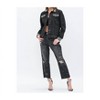 Women's Pearl Embellished Ripped Denim Jeans - VOCAL APPAREL - 3 of 3