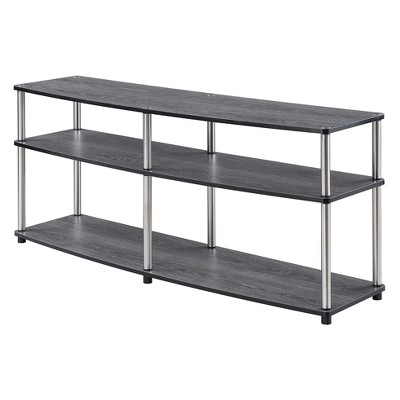 3 Tier TV Stand for TVs up to 60" Weathered Gray - Breighton Home