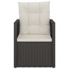 vidaXL Patio Armchair with Cushions Black Poly Rattan - 4 of 4