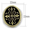 Slickblue Men’s Celtic Ring, Gold and Black Floral Motif, Oval Top Stainless Steel Band, Size 8–13 - 2 of 4