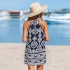Women's Vibrant Green Halter Printed Beach Dress - Cupshe - 3 of 4