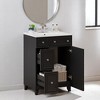 Mshliw 24" Bathroom Vanity with Ceramic Sink, 2 Drawers, Soft-Close Door, Freestanding Cabinet for Small Spaces, MDF and Wood - 3 of 4