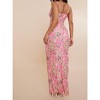 Women's Summer Casual Pleated Sleeveless Bodycon Cami Maxi Dress Dress Floral Wedding Dress - 4 of 4