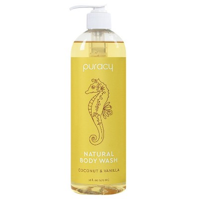 Puracy Coconut & Vanilla Natural Body Wash Shower Gel - 16 fl oz