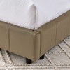 CAVINAS Full Size Upholstered Tufted Bed Frame, Sofa Bed Frame with Comfortable Backrest and Armrests, Velvet Fabric Bed for Bedroom, Living Room - 4 of 4
