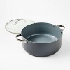 8qt Nonstick Ceramic Coated Aluminum Wide Stock Pot - Figmint™ - 2 of 4