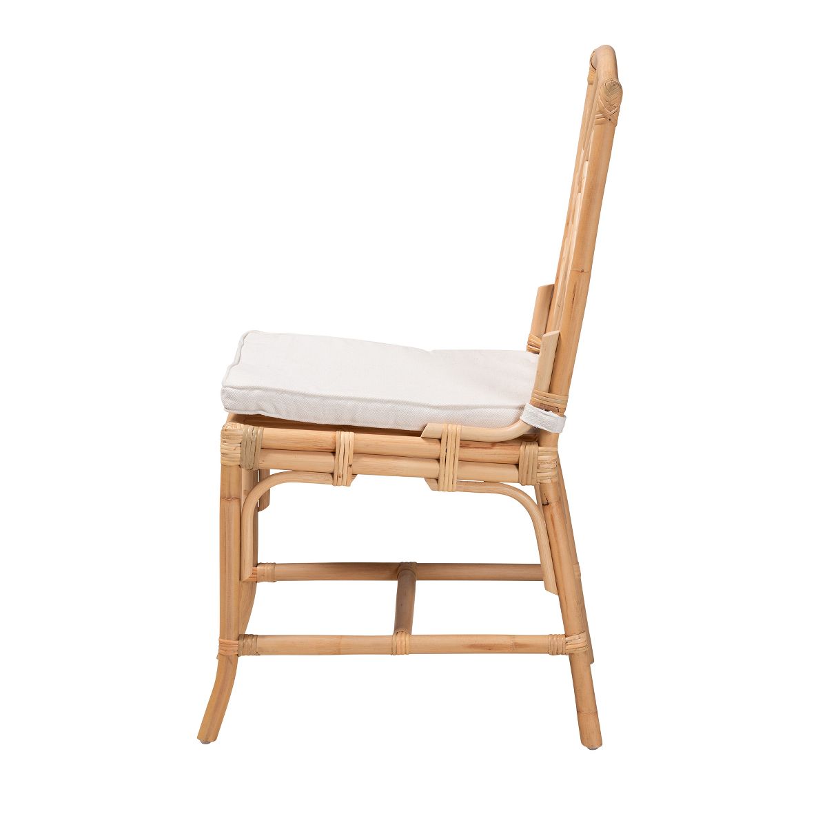 bali & pari Rio Modern Bohemian Natural Brown Rattan Dining Chair - thumbnail 4