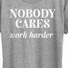 Women's - Instant Message - Nobody Cares Short Sleeve Graphic T-Shirt - 2 of 4