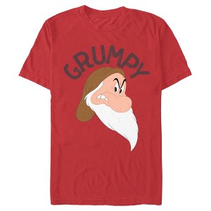 Men's Snow White and the Seven Dwarves Grumpy Angry Portrait T-Shirt - 1 of 4