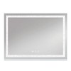 FONTOI Square Wall Mirror Minimalist Frame Design Anti Fog Tempered Glass Surface Corrosion Resistant Coating for Bathroom, White, 31.5"*5.91"*23.62" - 4 of 4