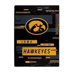NCAA Iowa Hawkeyes Digitized 60 x 80 Raschel Throw Blanket - 1 of 4