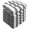 Havana Stripe Patio Cushions Outdoor Chair Pads Thick Fiber Fill Tufted 19" x 19" by Sweet Home Collection® - 3 of 4