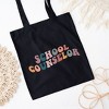 City Creek Prints School Counselor Wavy Canvas Tote Bag - 15x16 - Black - 2 of 2
