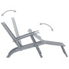 vidaXL Patio Deck Chair with Footrest and Cushion Solid Wood Acacia - 4 of 4