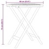 vidaXL Garden Table Wood Brown Solid eucalyptus wood Medium Foldable - 63" x 33.5" x 29.5" Brown - 3 of 4