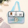Unique Bargains Women's Clear Letter B Makeup Bag Blue 1 Pc - 2 of 3
