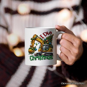 I Dig Christmas Mug, Christmas Kids Excavator Gifts (Non-Custom Only)| OrnamentallyYou - 1 of 4