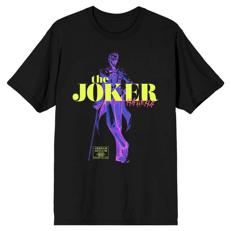 The Joker Text and Character Graphic Men's Black Graphic Tee, 1 of 2