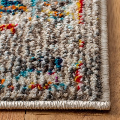 Elegant Metro Modern 2'2" x 14' Grey & Gold Synthetic Runner Rug