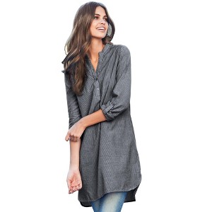 ellos Breezy Cotton Henley Tunic - 1 of 3