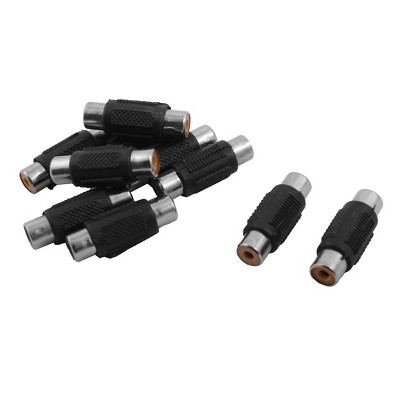 Unique Bargains RCA Female to Female Coupler Audio Video Adapter Connector Cable Amplifier 10 Pack